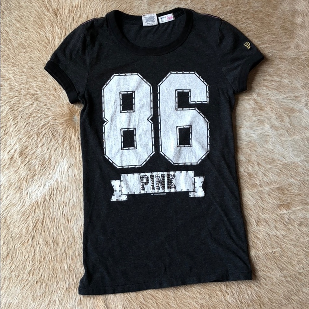 PINK Tee // Charcoal Gray